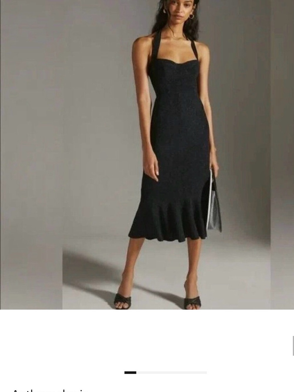 Anthropologie Sweetheart  Black Corset  Midi Dress - Picture 3 of 6